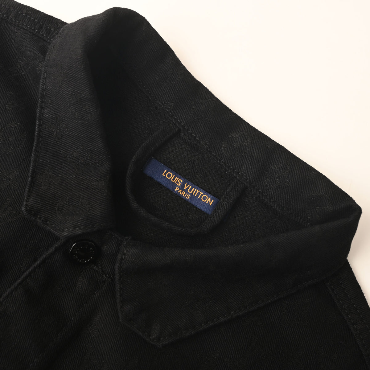 Louis Vuitton Tonal Jacquard Denim Jacket | All-Over Pattern Designer Outerwear for Understated Casual Streetwear