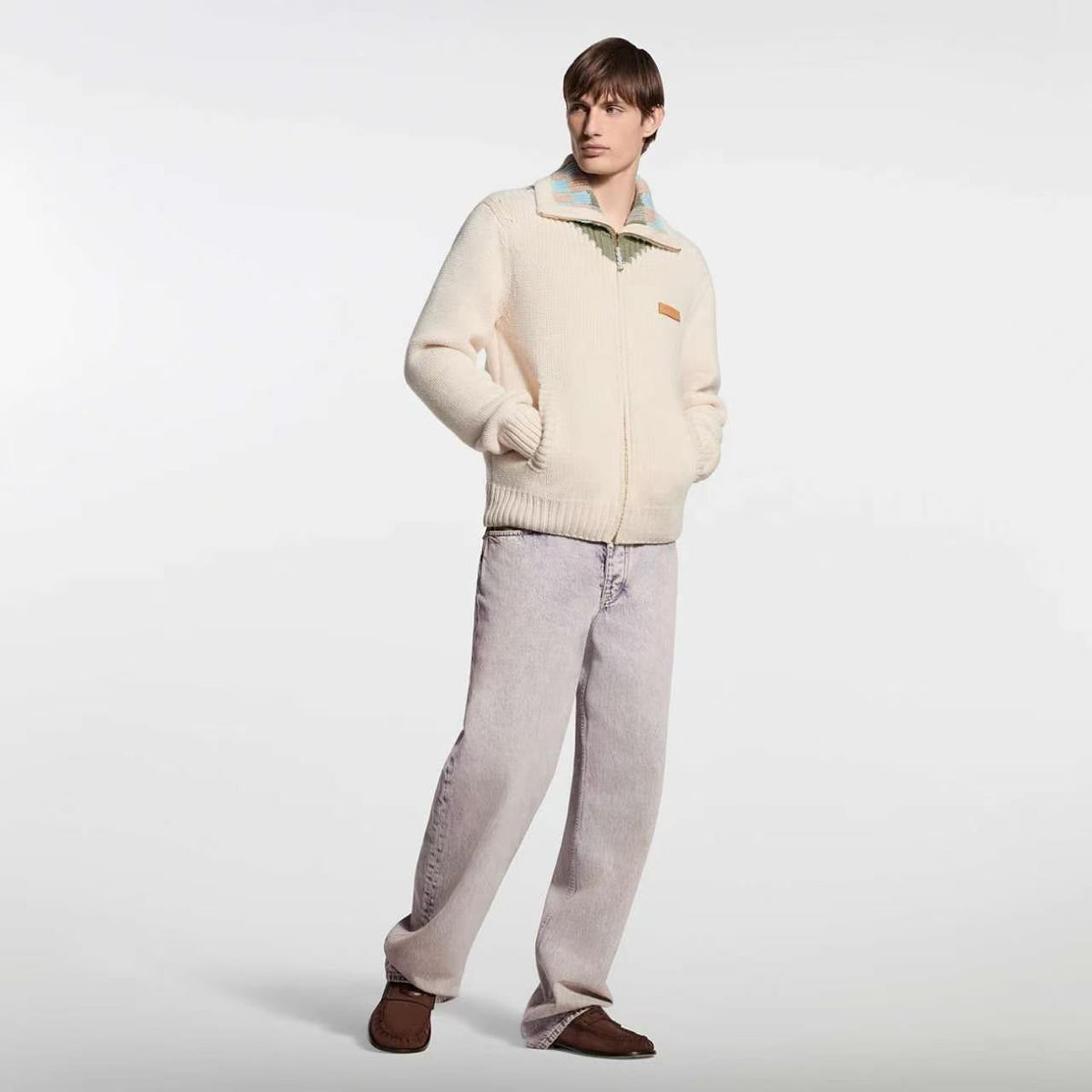 Louis Vuitton Purple Acid Wash Straight-Leg Jeans