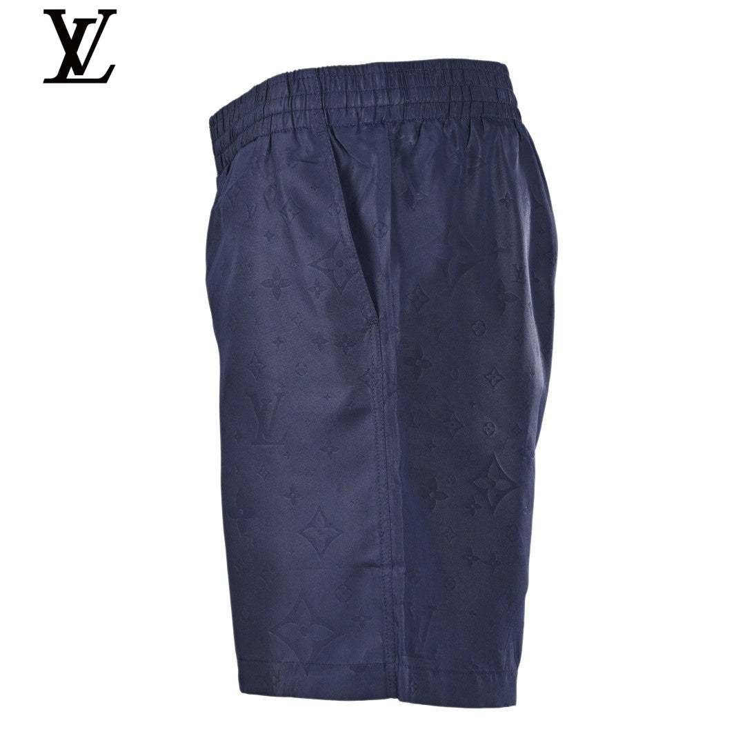 Louis Vuitton Navy Monogram Jacquard Elastic Waist Shorts