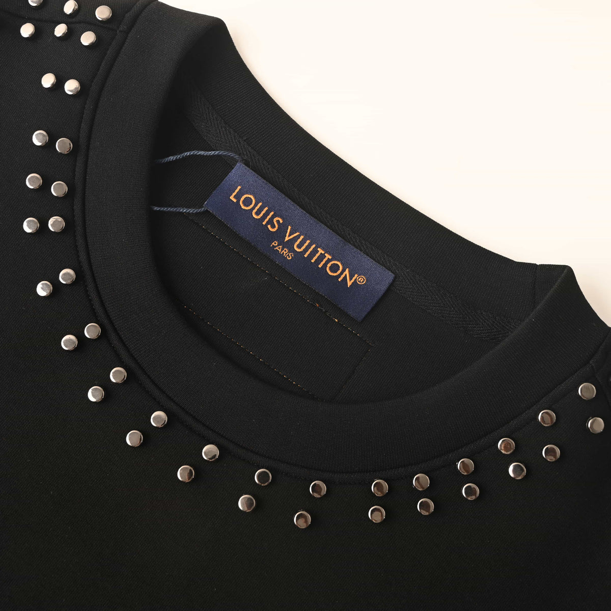 Louis Vuitton Studded Crewneck Sweatshirt | Rivet-Embellished Designer Pullover for Edgy Casual Streetwear