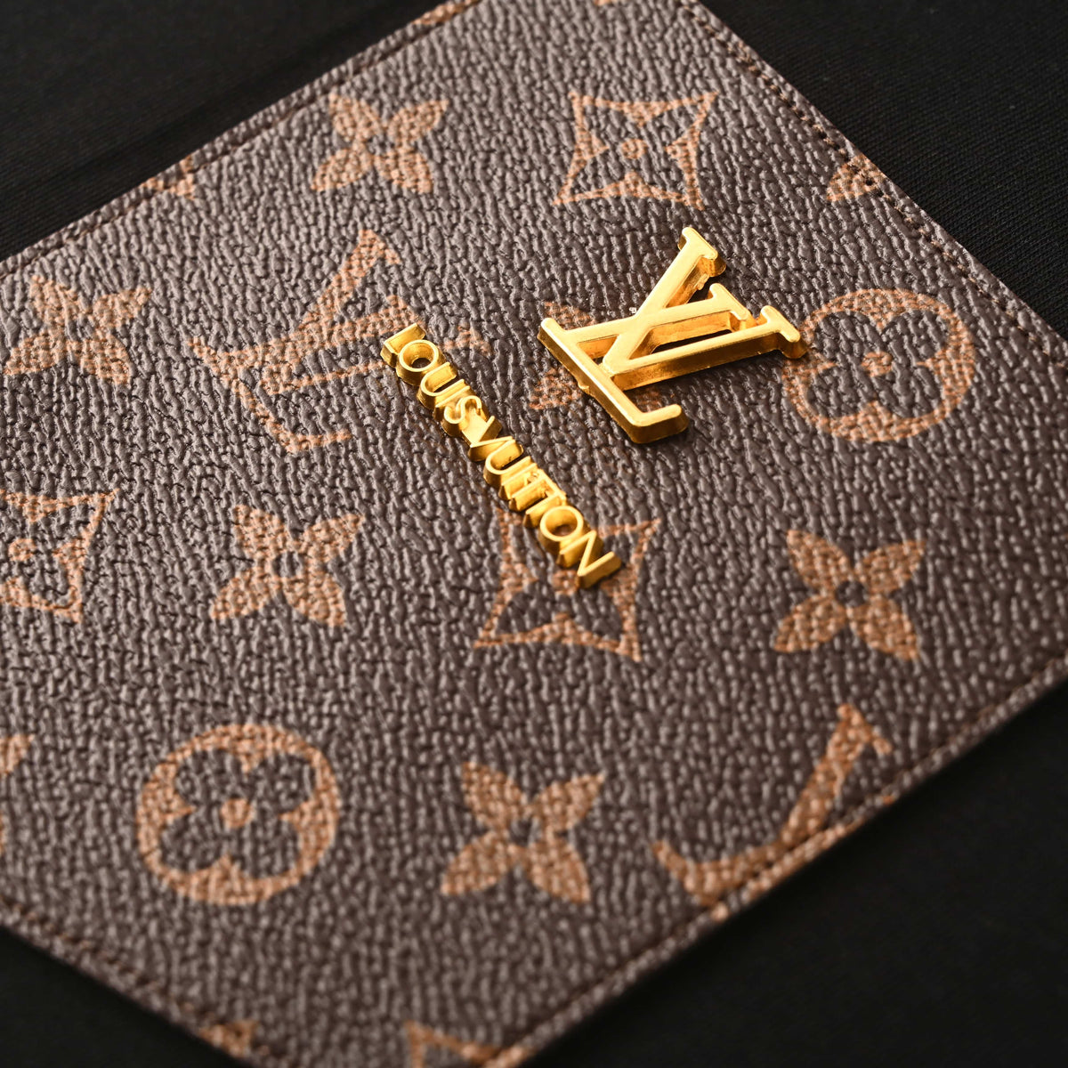 Louis Vuitton Monogram Faux-Pocket T-Shirt | Designer Leather Patch