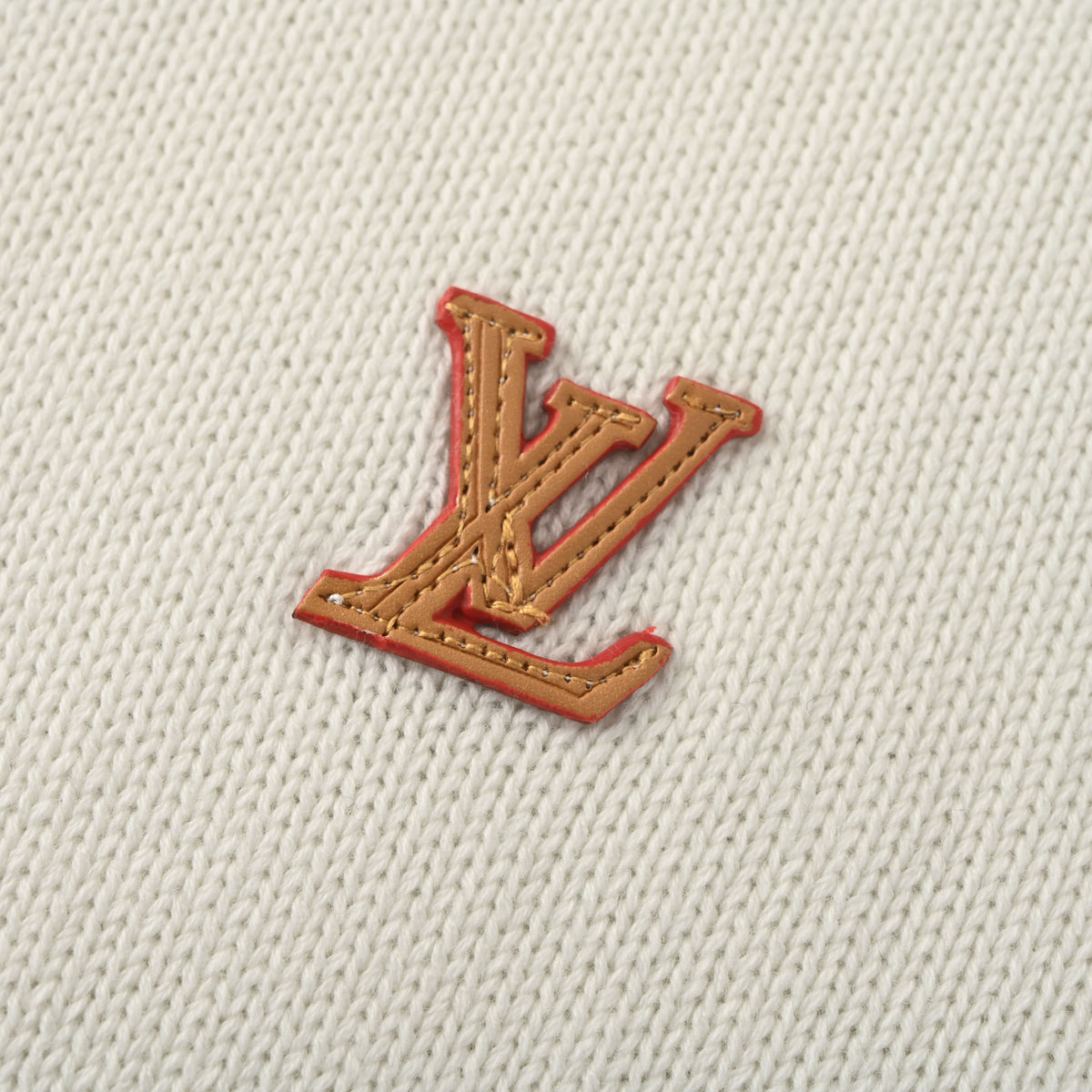 Louis Vuitton Leather Logo Patch Hooded Knit Sweater | Luxury Designer Knitwear & Casual Streetwear