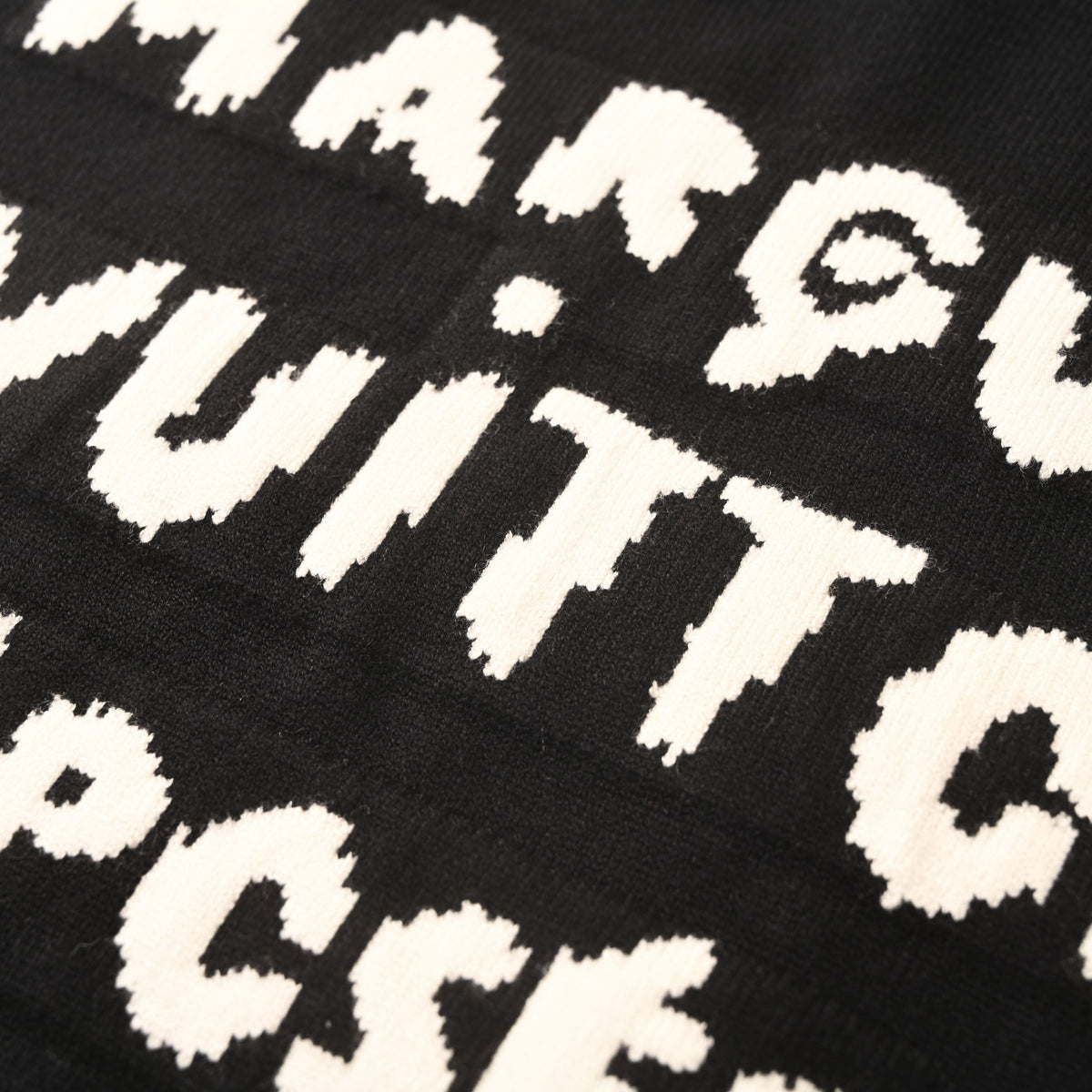 Louis Vuitton Light Blue Monogram Lettering Jacquard Sweater - Designer Patterned Knitwear for Smart Casual Styling