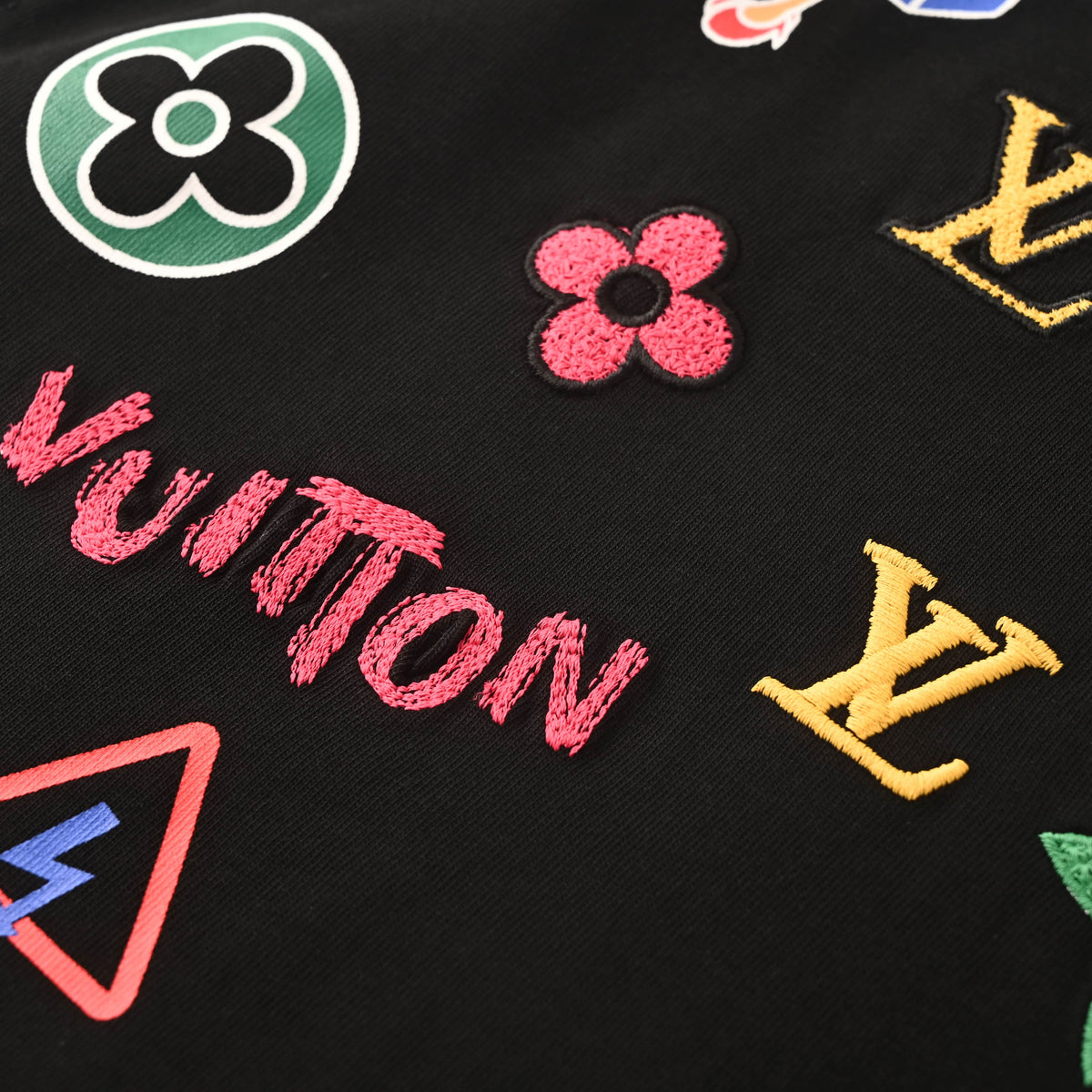 Louis Vuitton Graphic Print & Embroidered Letter T-Shirt | Streetwear