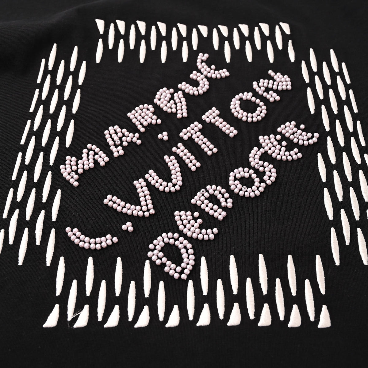 Louis Vuitton Tri-Tone Beaded Embroidery T-Shirt | Refined Everyday Style