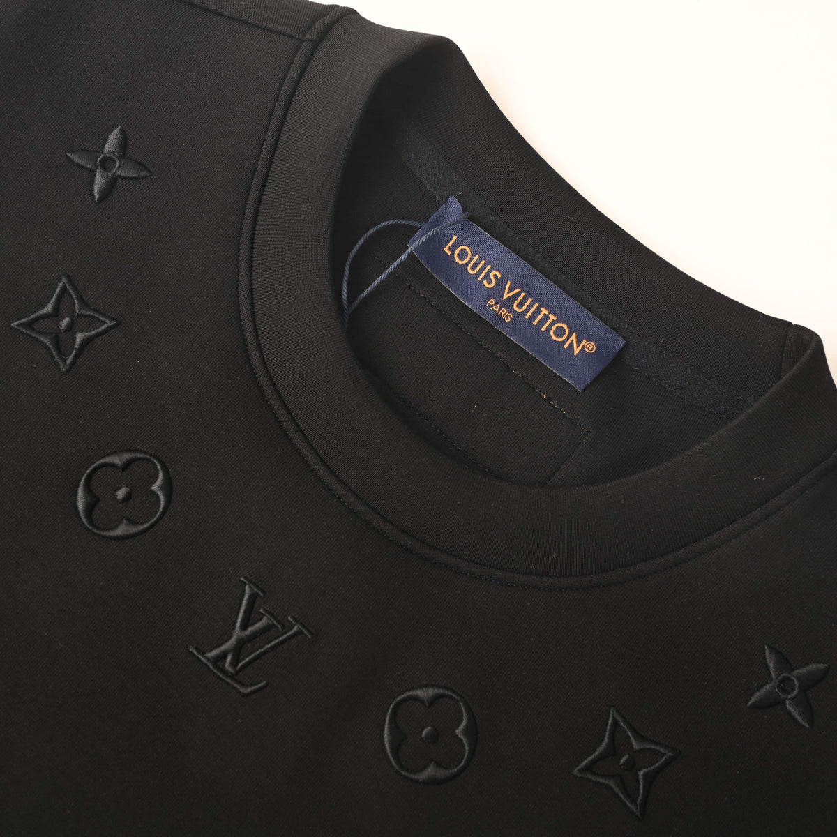 Louis Vuitton Monogram Collar Embroidered Crewneck Sweatshirt | Designer Casual Streetwear