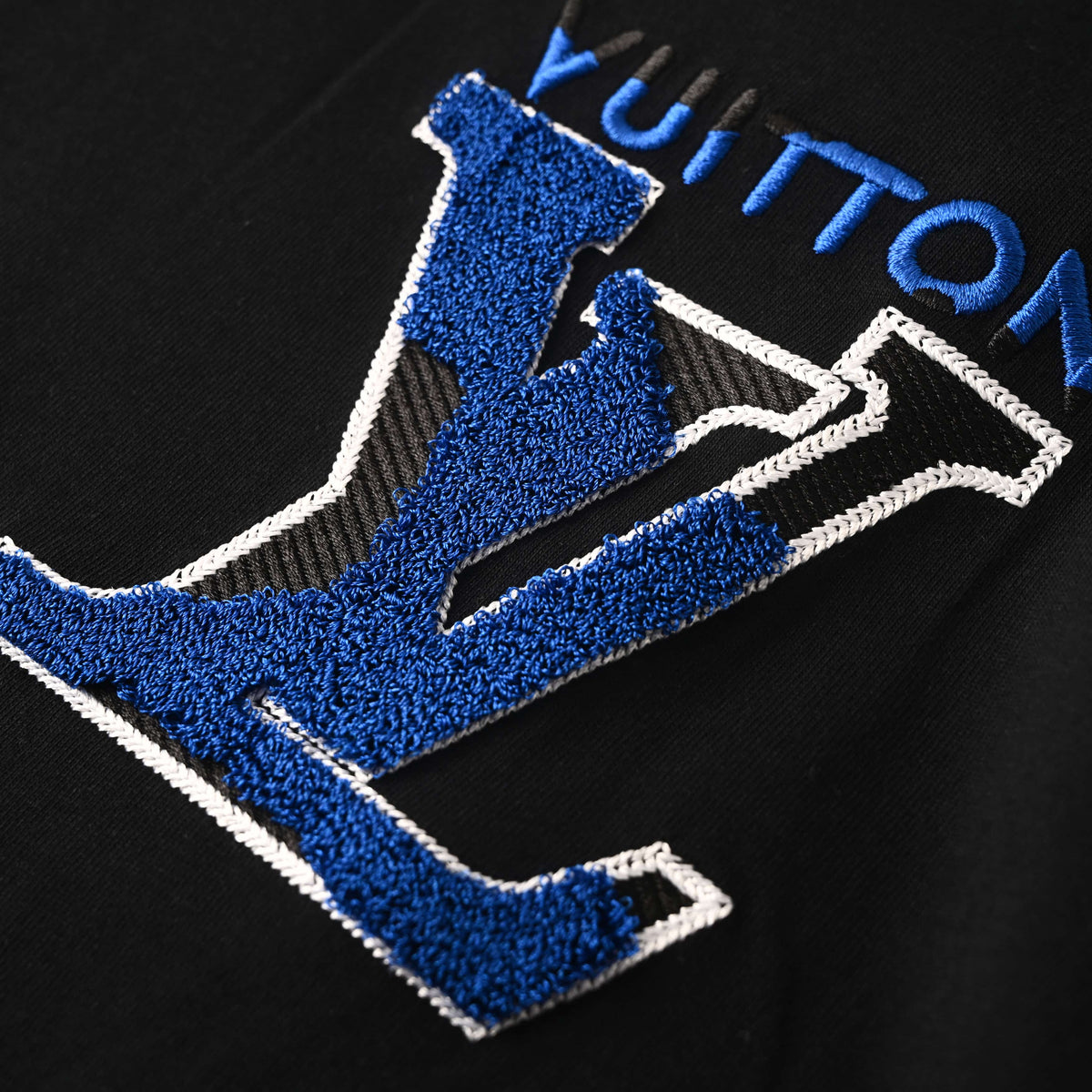 Louis Vuitton Mottled Long-Sleeve T-Shirt with Terry Chest Embroidery | Textured Designer Streetwear Top