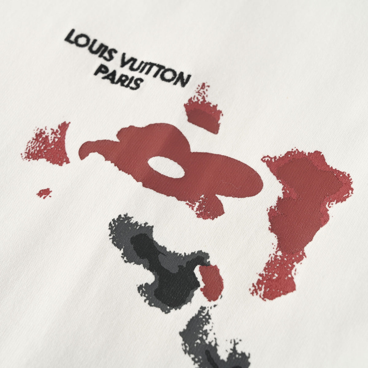 Louis Vuitton Ink-Wash Monogram Print T-Shirt | Designer Graphic Streetwear