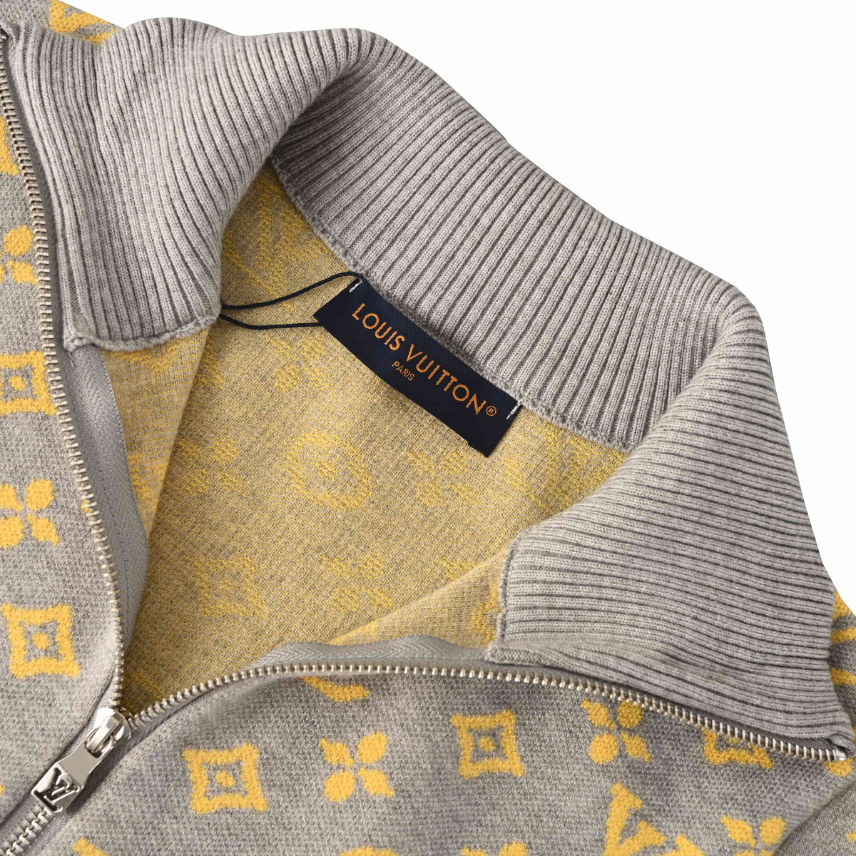 Louis Vuitton All-Over Monogram Jacquard Knit Jacket | Designer Knitwear for Smart Casual Layering and Streetwear Style