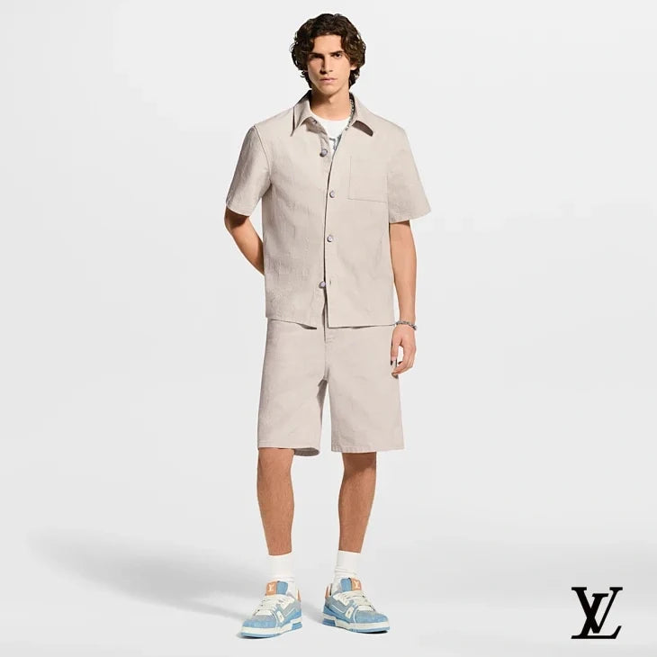 Louis Vuitton Beige Damier Jacquard Shorts