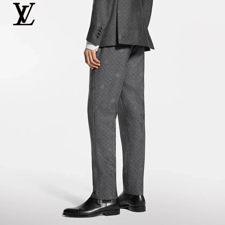 Louis Vuitton Grey Monogram Slim Trousers