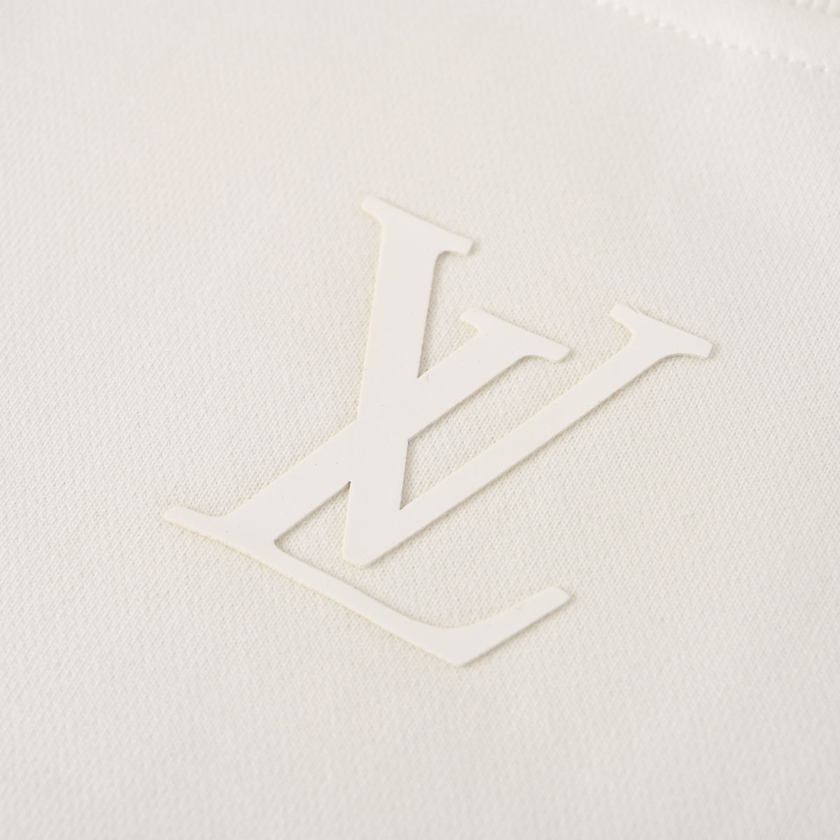 Louis Vuitton Silicone Badge Crewneck Sweatshirt - Small Logo Designer Pullover with Understated Casual Streetwear Style
