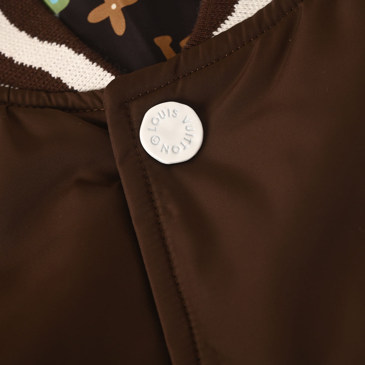 Louis Vuitton x Tyler Floral Chenille Embroidered Baseball Jacket | Designer Varsity Outerwear with Botanical Detail