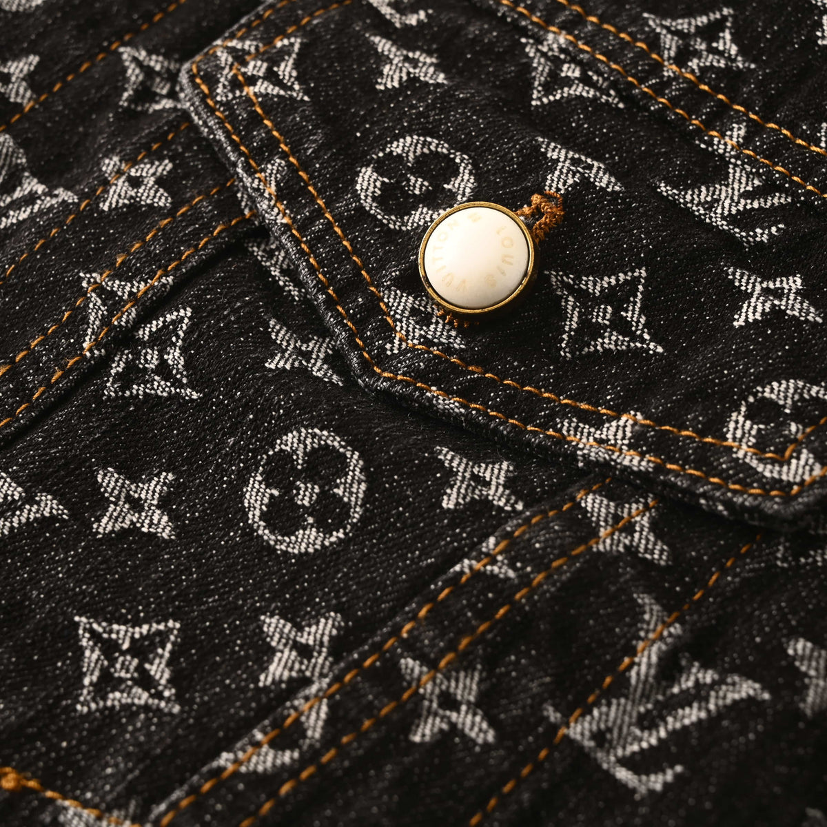 Louis Vuitton All-Over Monogram Denim Jacket | Statement Designer Jean Jacket for Urban Streetwear