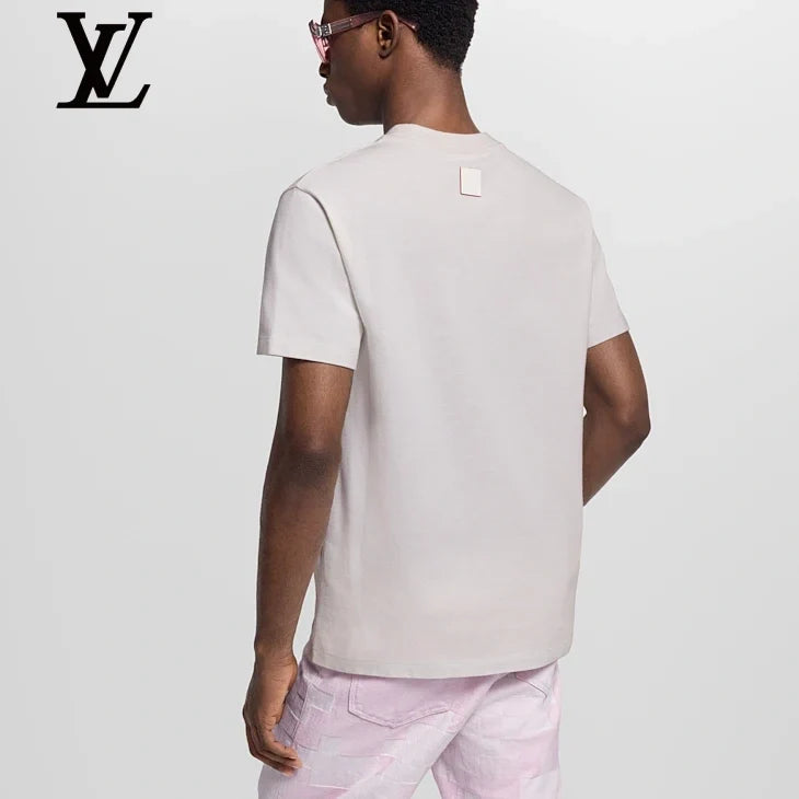 Louis Vuitton White Floral LV Embroidery T-Shirt