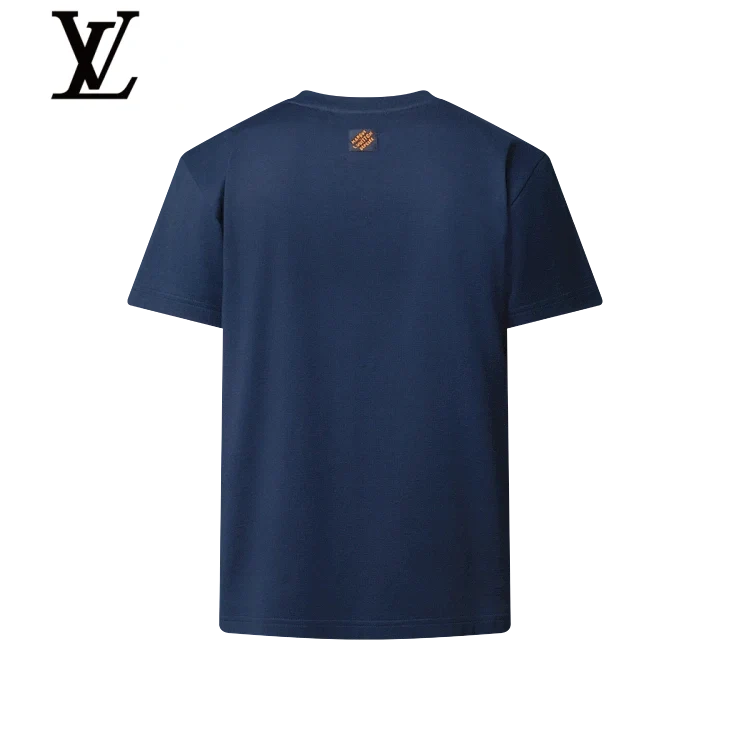 Louis Vuitton Navy Fuji Lobster Embroidery T-Shirt