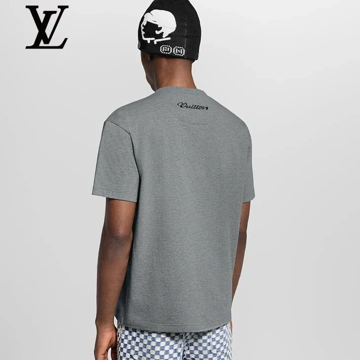 Louis Vuitton Grey Oval Flower Patch T-Shirt