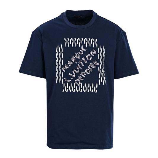 Louis Vuitton Beaded Three-Color Embroidered Tee | Handcrafted Designer Casual