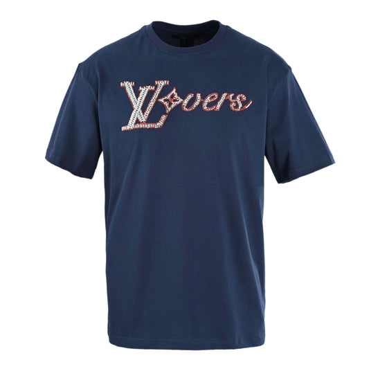 Louis Vuitton Embroidered Letter Patch Short-Sleeve T-Shirt | Luxury Streetwear