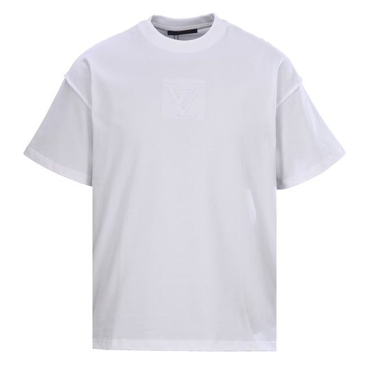 Louis Vuitton Front & Back Letter Embroidery T-Shirt | Designer Streetwear