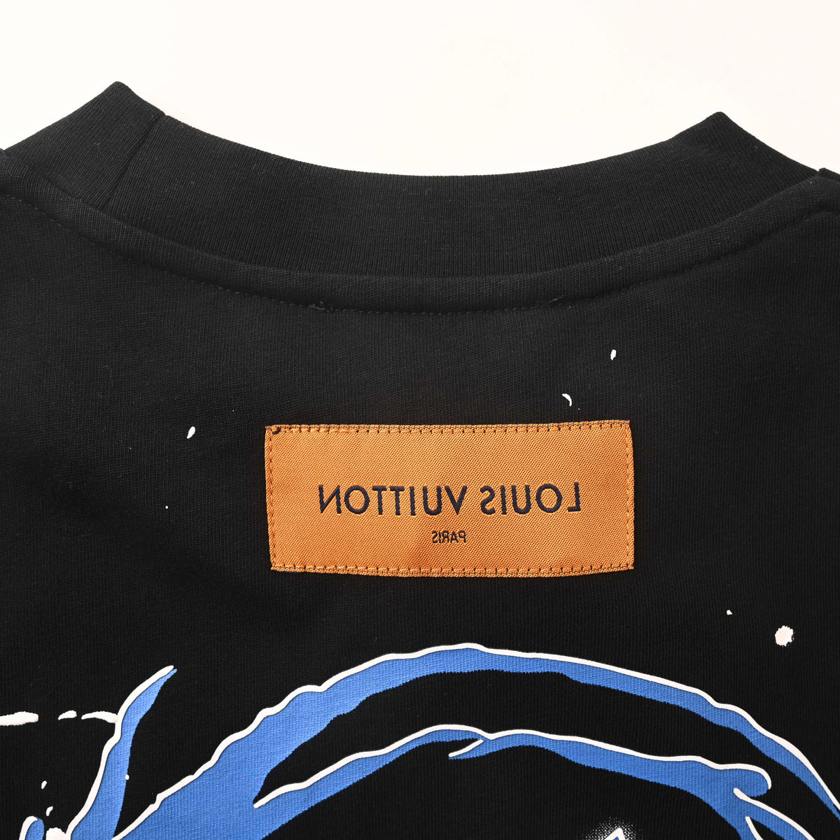 Louis Vuitton Blue Swirl Inkjet Print Tee | Designer Art-Inspired Style
