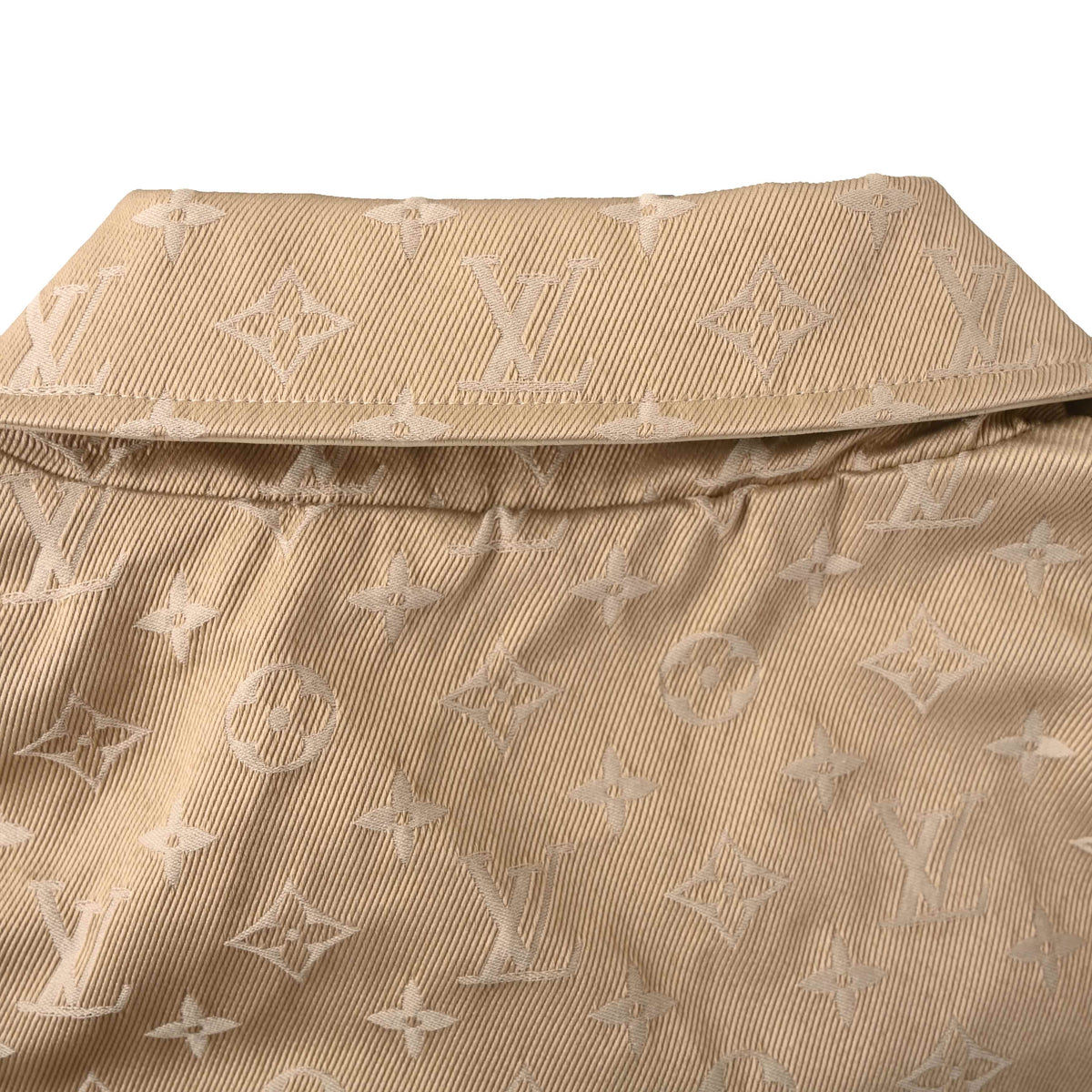 Louis Vuitton Checkerboard Reversible Jacket with Leather Collar & Cinched Waist | Luxury Designer Outerwear