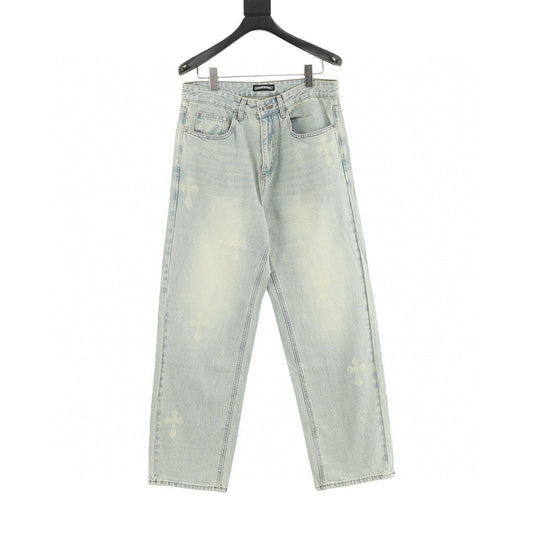 CH Classic White Cross Denim Trousers