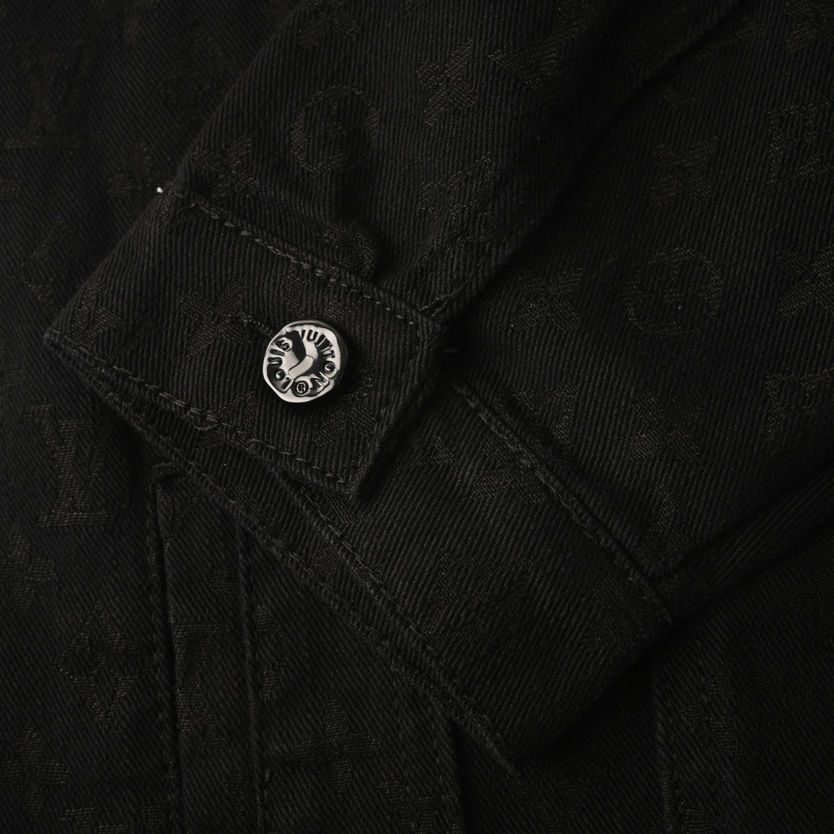 Louis Vuitton Tonal Jacquard Denim Jacket | All-Over Pattern Designer Outerwear for Understated Casual Streetwear