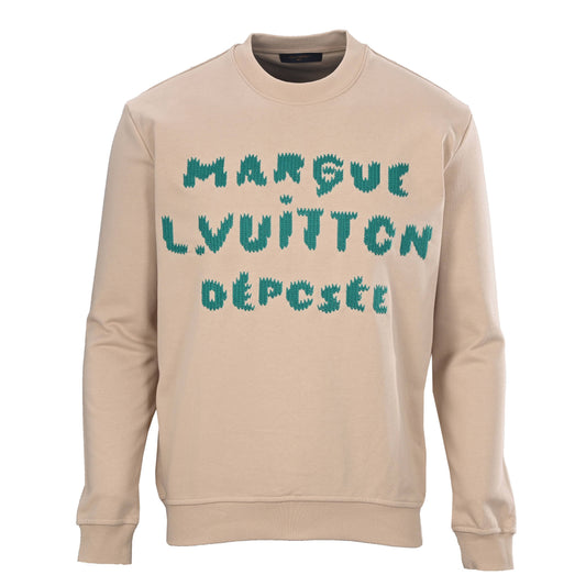 Louis Vuitton Logo Embroidery Crewneck Sweatshirt | Designer Off-Duty Style