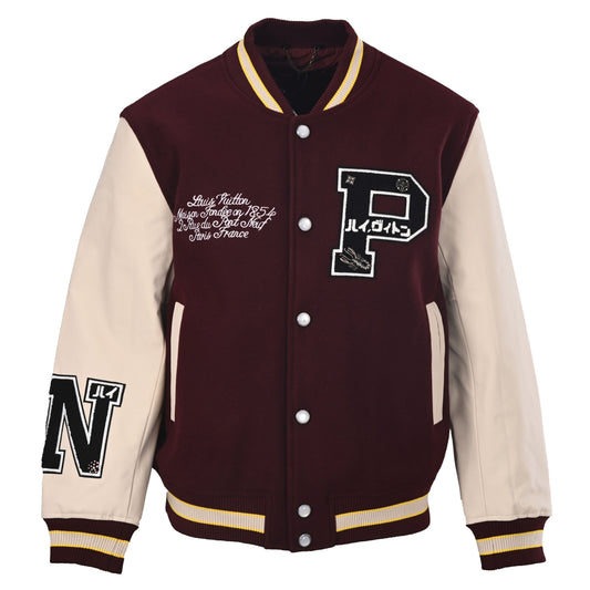 Louis Vuitton Embroidered Letter Logo Baseball Jacket | Collegiate Varsity Outerwear for Designer Streetwear