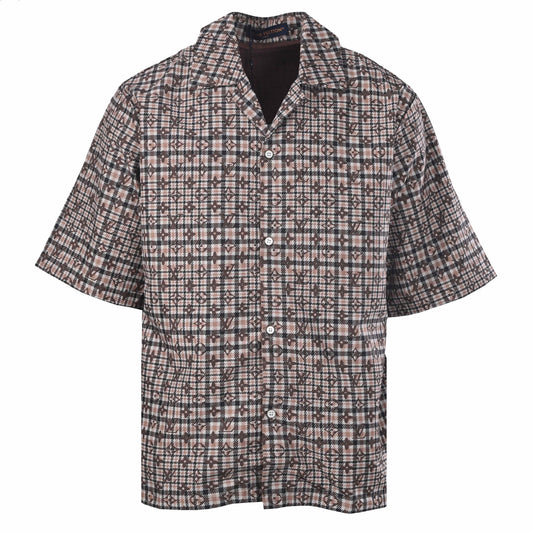 Louis Vuitton Monogram Check Short-Sleeve Shirt | Designer Resort Wear