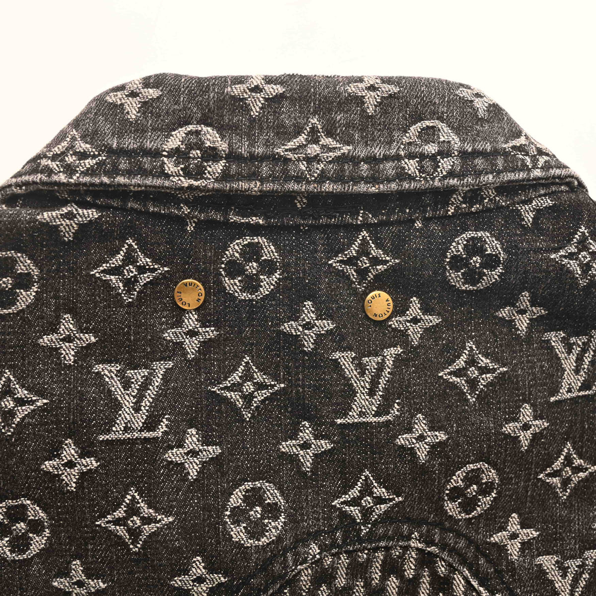 Louis Vuitton Checkerboard Monogram Panelled Denim Jacket | Long Sleeve Designer Streetwear