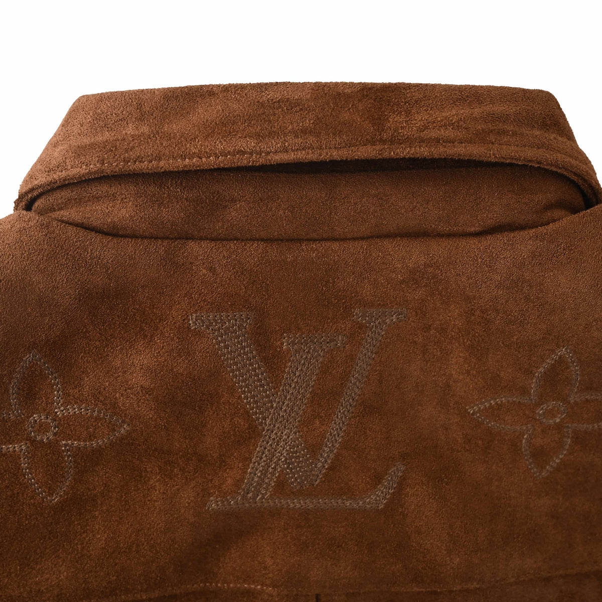 Louis Vuitton Monogram Embroidered Suede Jacket | Luxury Designer Outerwear for Elevated Casual & Streetwear Looks