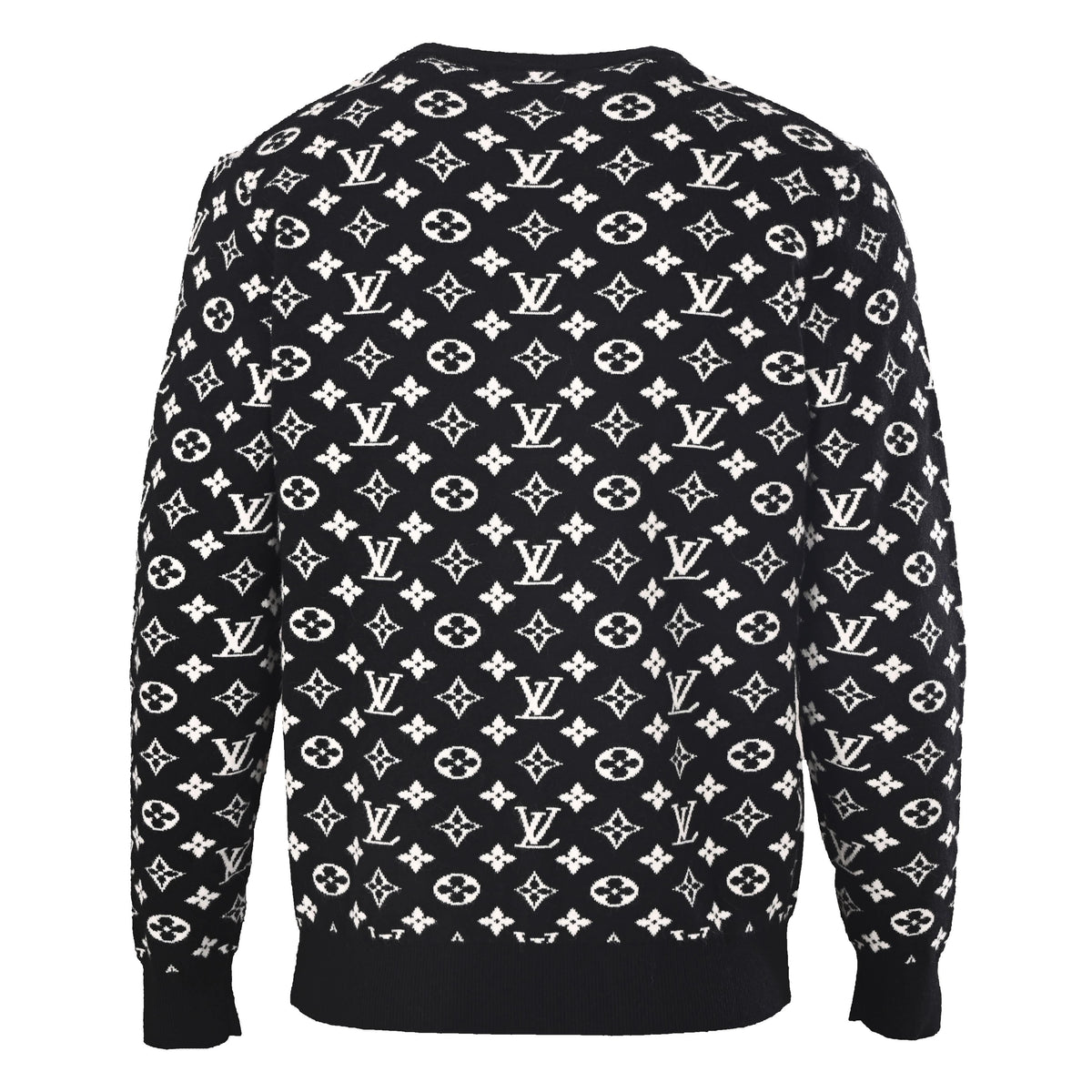 Louis Vuitton All-Over Jacquard Knit Sweater - Statement Patterned Designer Knitwear for Casual Street Style