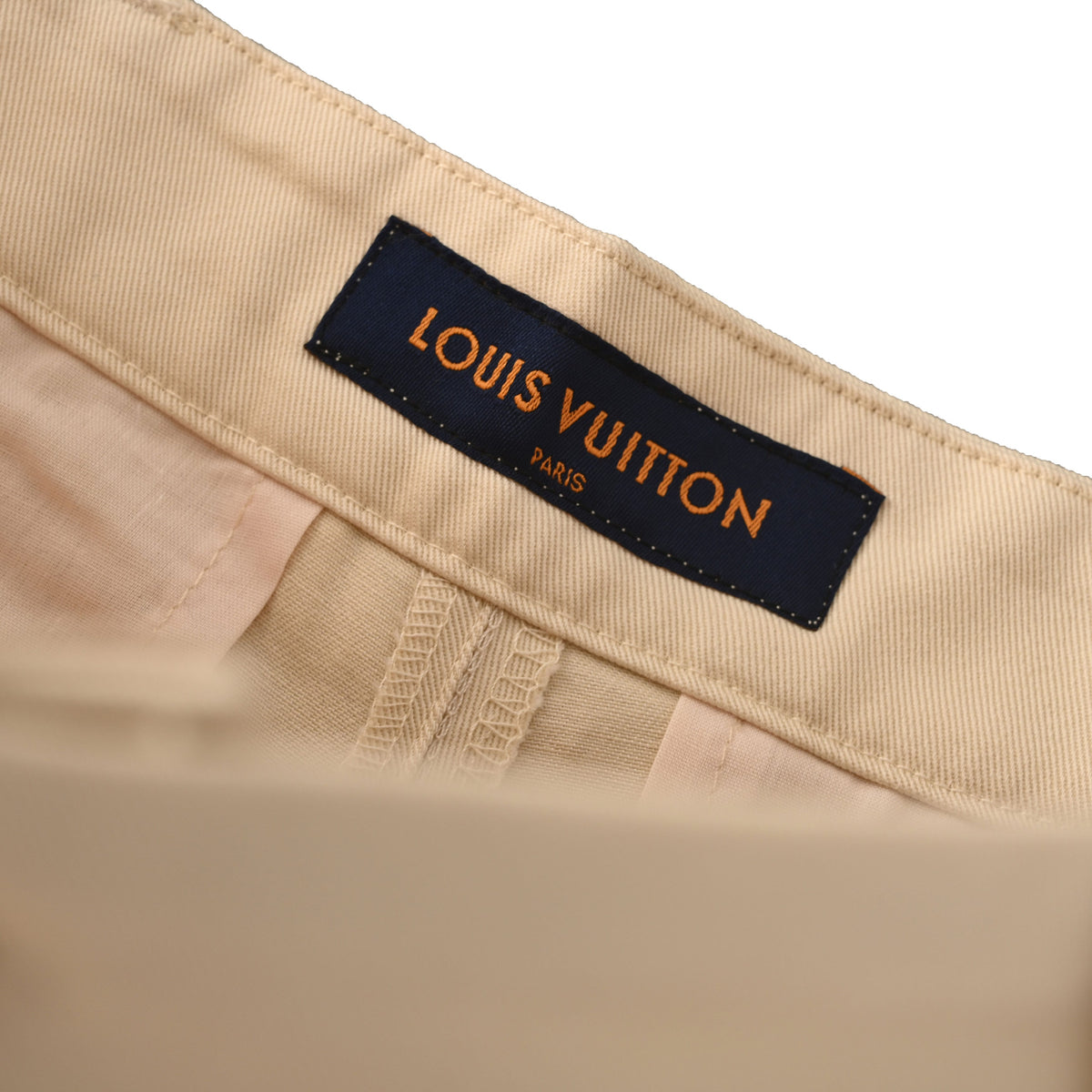 Louis Vuitton Flocked Monogram Patchwork Jeans - Distressed Denim Pants with Studded Staples Loop Streetwear Details