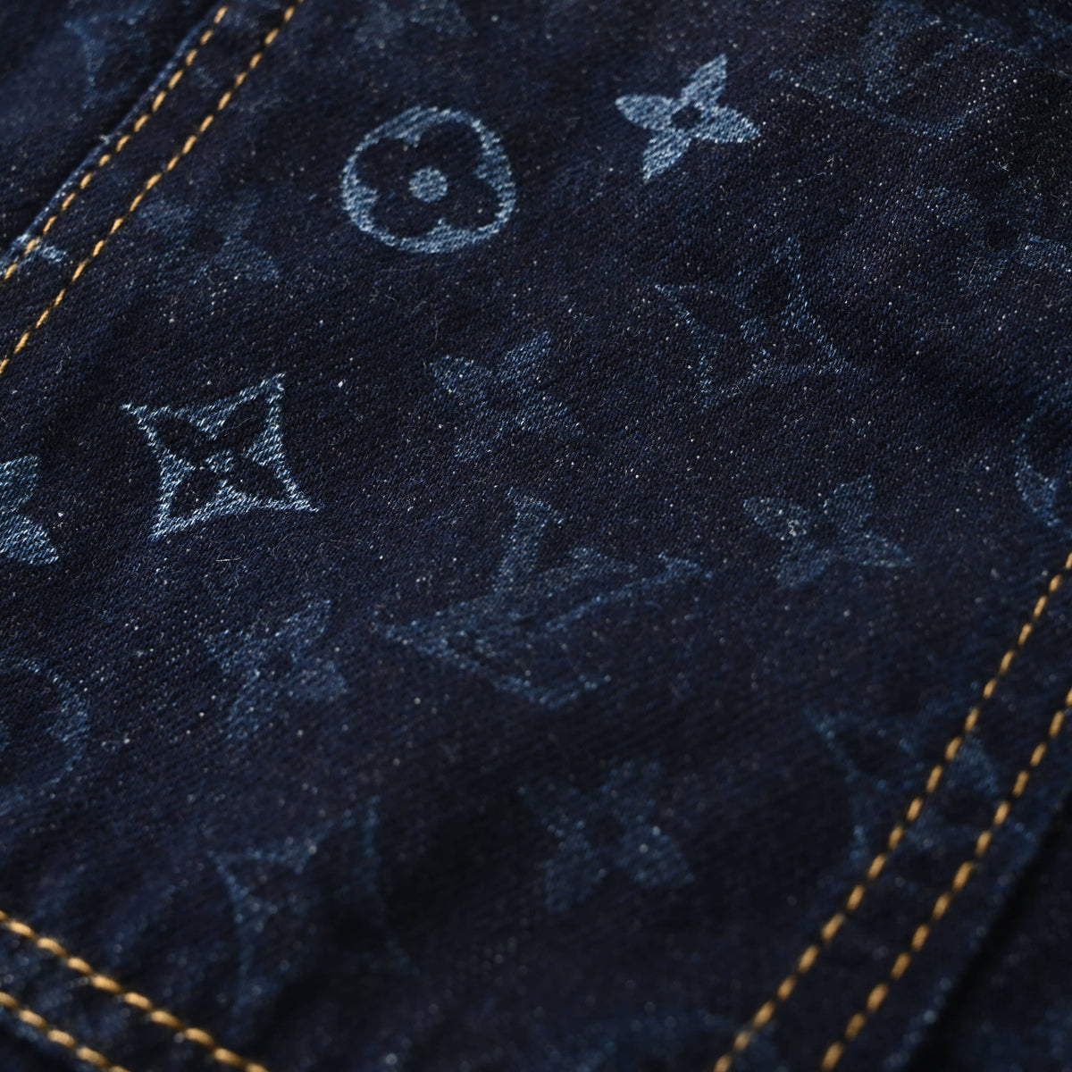 Louis Vuitton All-Over Monogram Denim Workwear Jacket | Designer Utility-Inspired Outerwear for Statement Streetwear