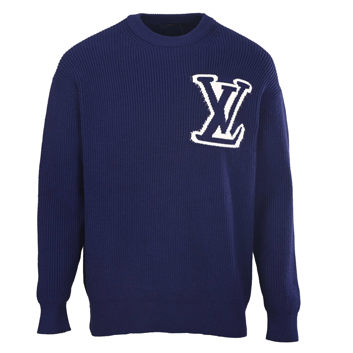 Louis Vuitton Classic Logo Knit Pullover | Luxury Designer Crewneck Sweater for Refined Casual & Weekend Style