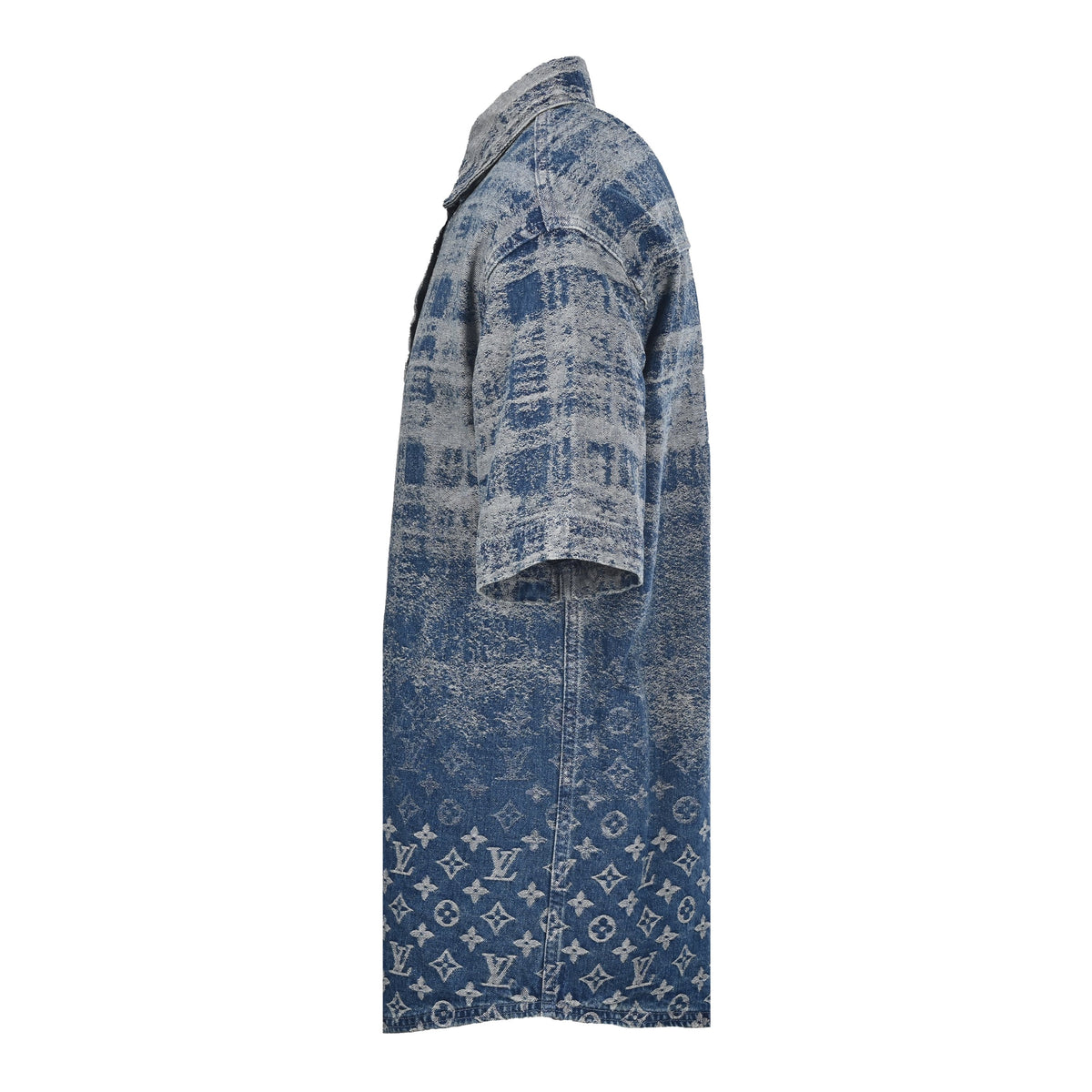 Louis Vuitton Check Gradient Jacquard Denim Shirt | Luxury Casual Designer