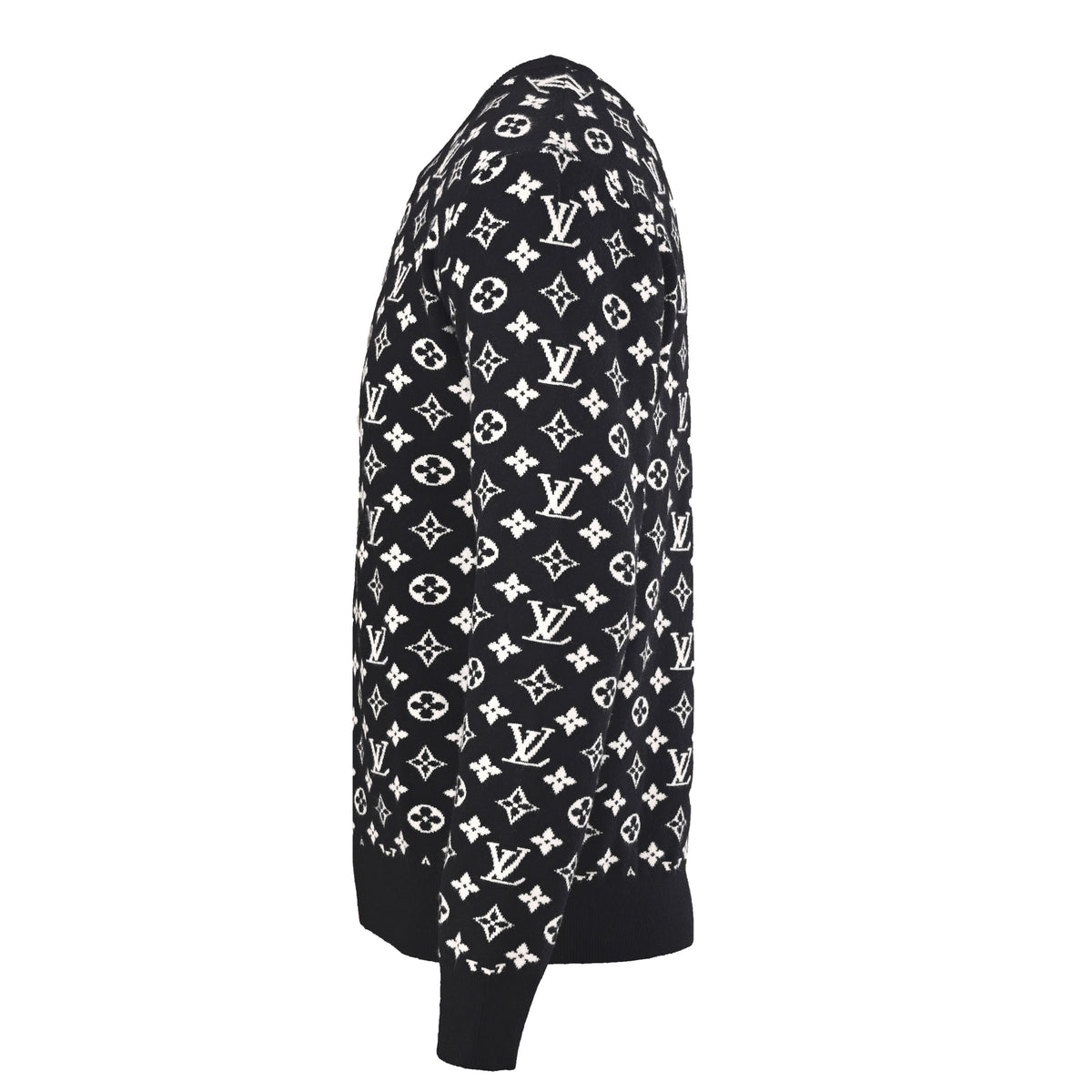 Louis Vuitton All-Over Jacquard Knit Sweater - Statement Patterned Designer Knitwear for Casual Street Style