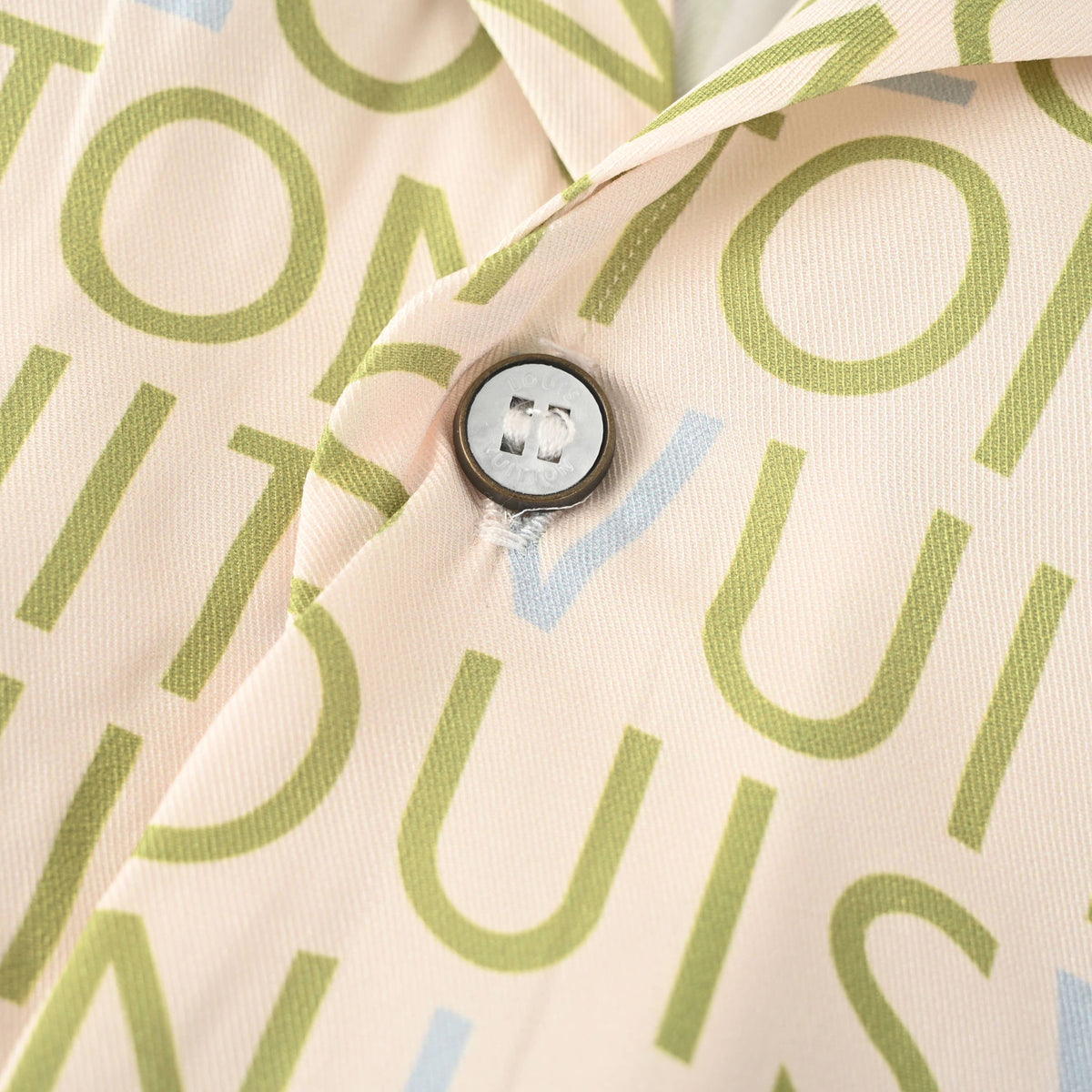 Louis Vuitton All-Over Letter Print Short-Sleeve Shirt | Resort Style