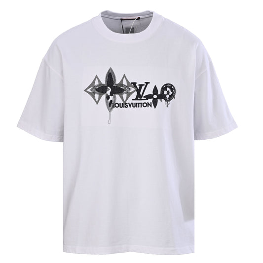 Louis Vuitton Embroidered Monogram Logo Tee | Designer Off-Duty Style
