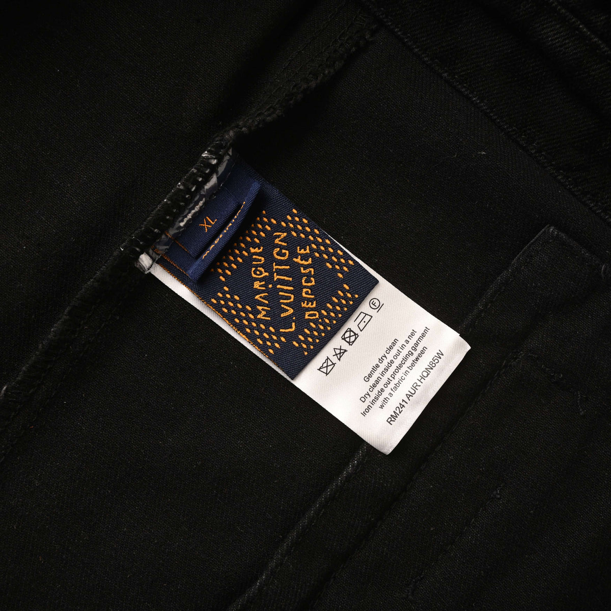 Louis Vuitton Flocked Checkerboard Denim Jacket with Mosaic Panel Detailing | Designer Statement Streetwear