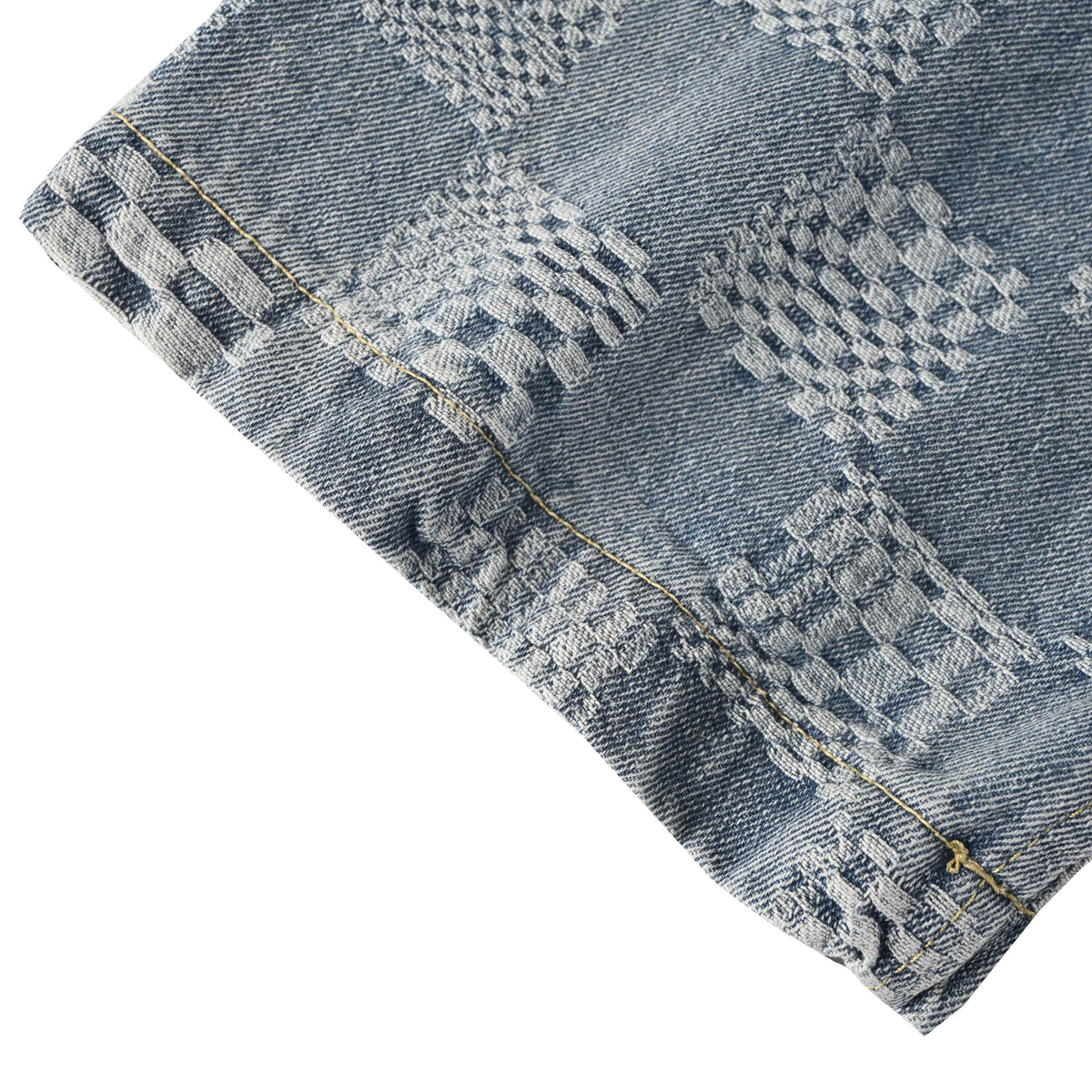 Louis Vuitton Checkerboard Short-Sleeve Denim Shirt | Luxury Streetwear