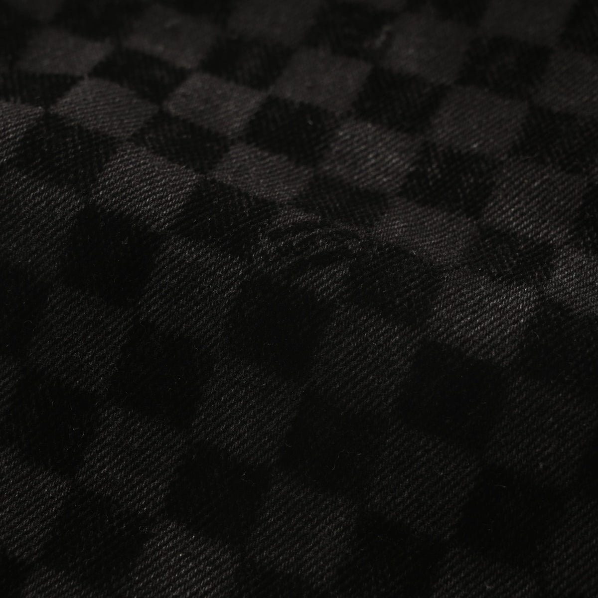Louis Vuitton Mosaic Flocked Checkerboard Panel Jeans | Designer Statement Denim Pants for Streetwear Styling