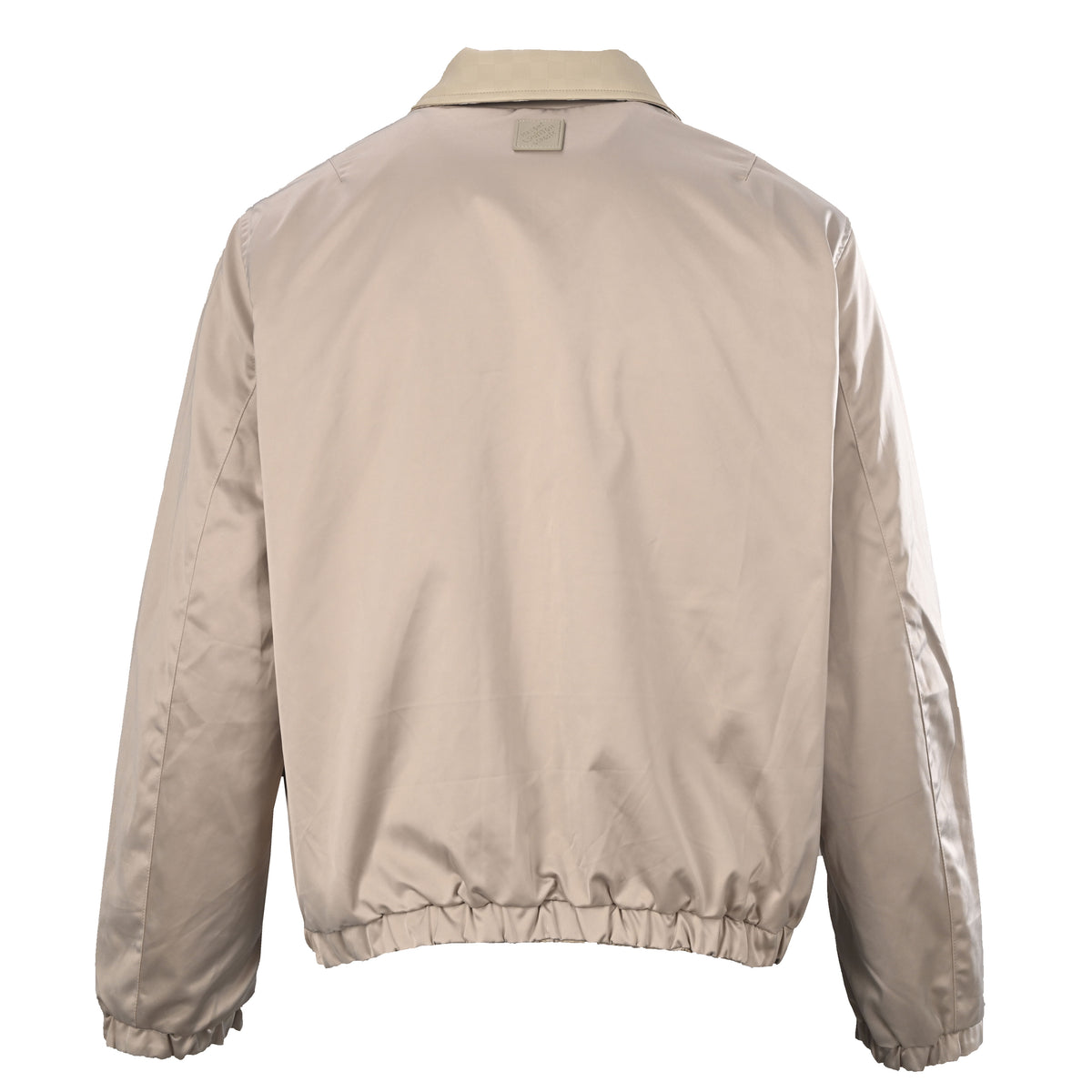 Louis Vuitton Checkerboard Reversible Jacket with Leather Collar & Cinched Waist | Luxury Designer Outerwear