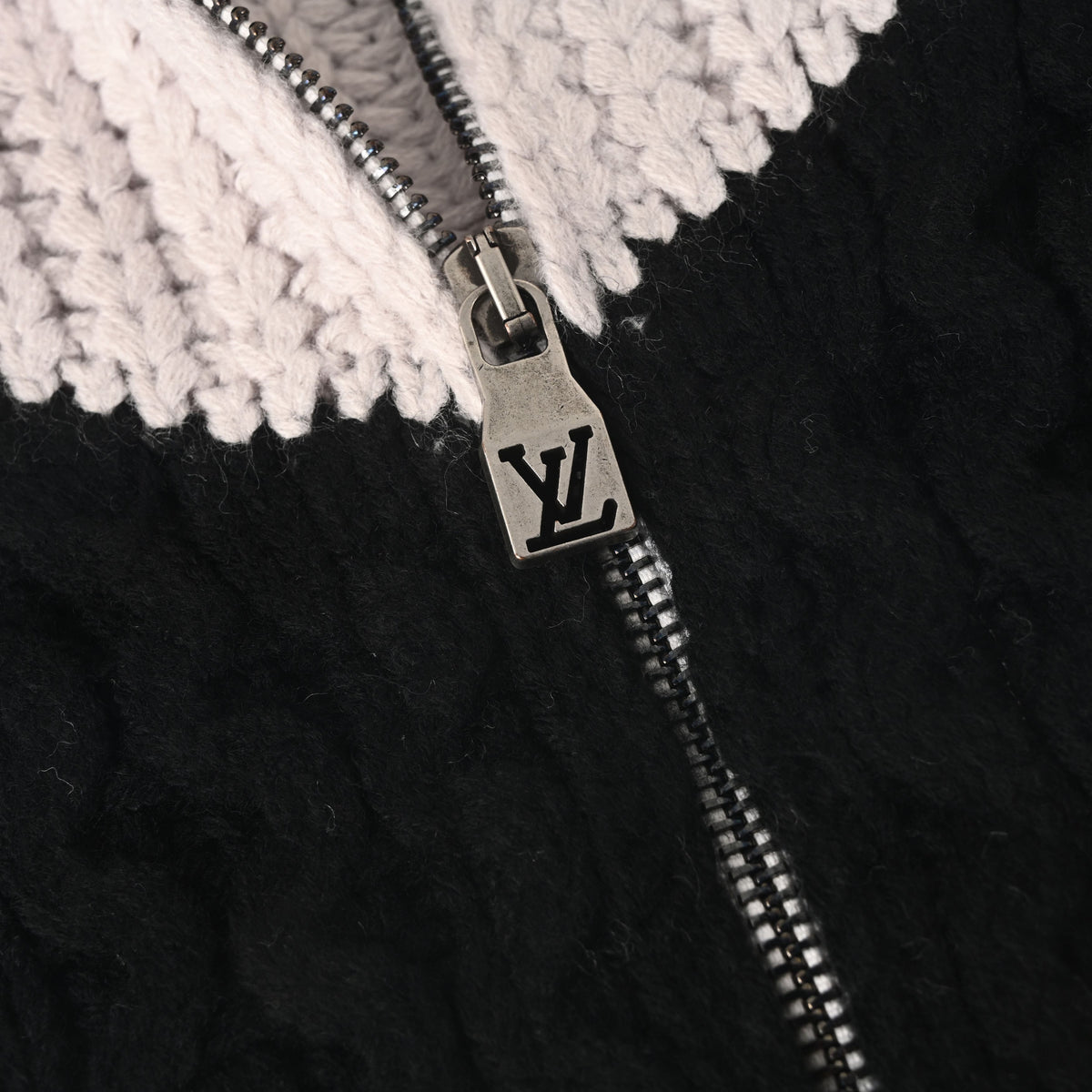 Louis Vuitton Colorblock Knit Sweater Jacket with Embroidered Logo | Designer Knitwear & Modern Streetwear Layering