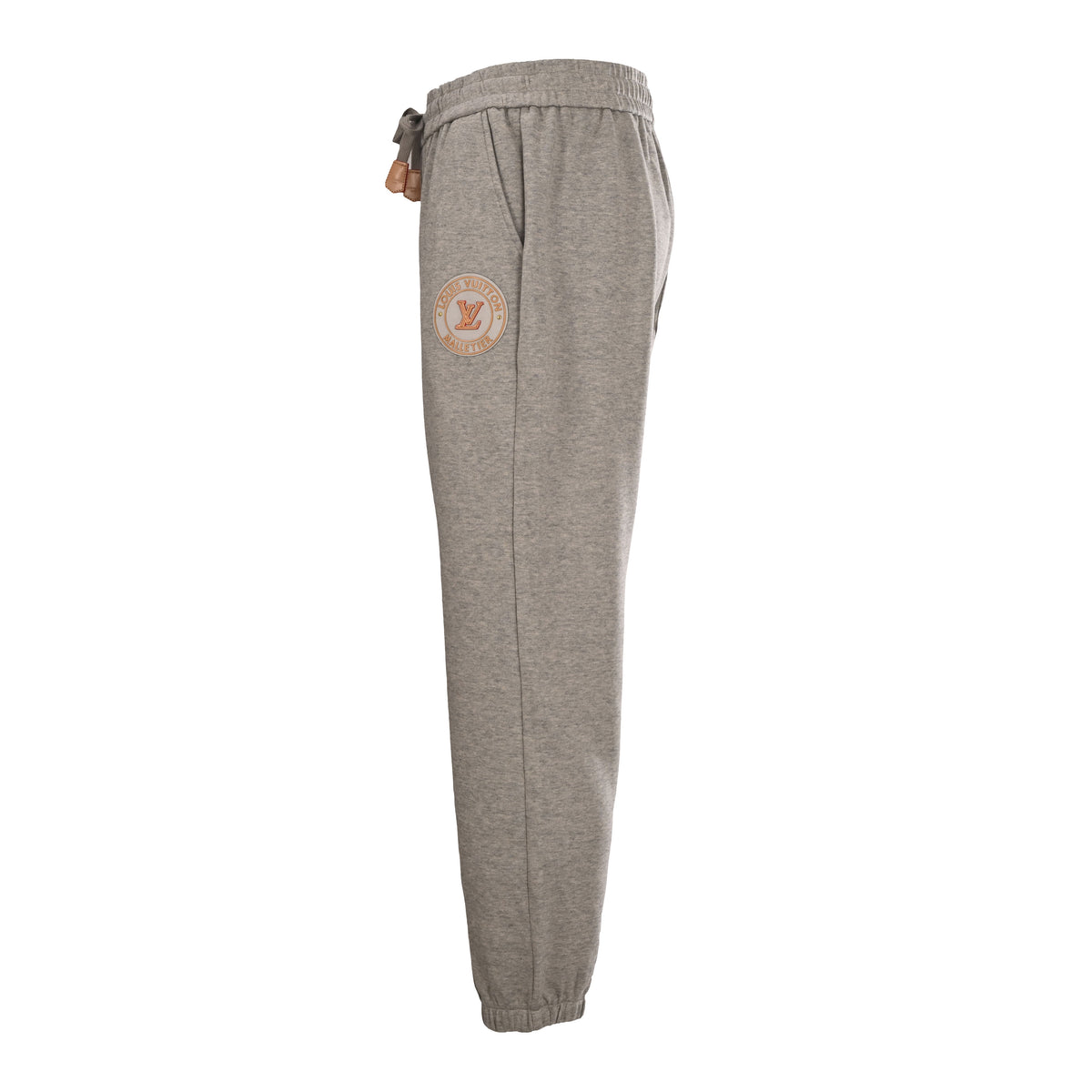 Louis Vuitton Circular Logo Cuffed Jogger Pants | Designer Full-Length Casual Streetwear Trousers
