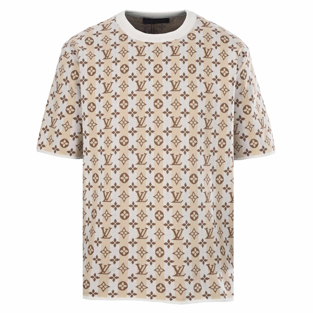 Louis Vuitton All-Over Monogram Jacquard Knit Tee | Luxury Knitwear