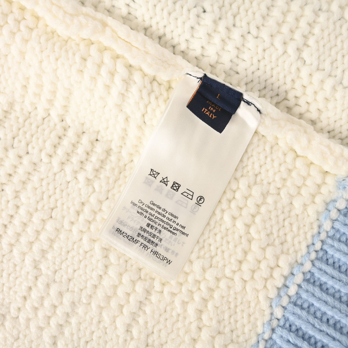 Louis Vuitton Colorblock Knit Sweater Jacket with Embroidered Logo | Designer Knitwear & Modern Streetwear Layering