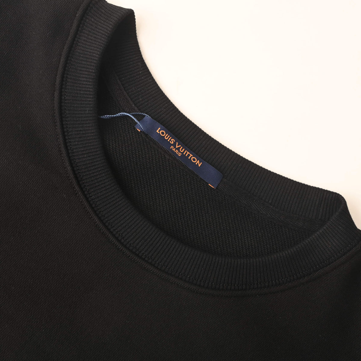 Louis Vuitton Black Fishing Boat Embroidered Crewneck Sweatshirt, Scenic Graphic Pullover for Designer Casual Streetwear